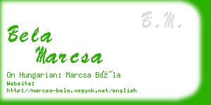 bela marcsa business card